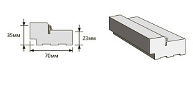 Коробка Ч-40 (у,п)для дверей Браво, Ф-01 (Дуб) 